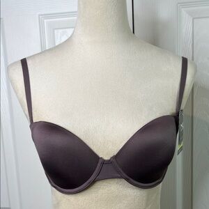 Maidenform Bra 34B Brown Nylon Lined Cup Underwire Adjustable
